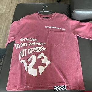 Rivington roi rebis “ Hell Out” T shirt Red